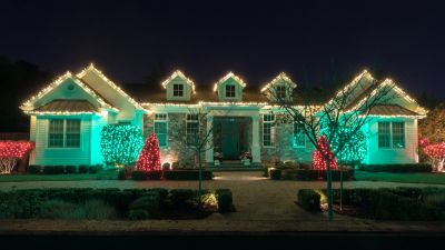 Christmas Lights Hanging in Kansas City, KS