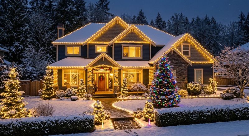 Xmas Lights Installation in Overland Park, KS